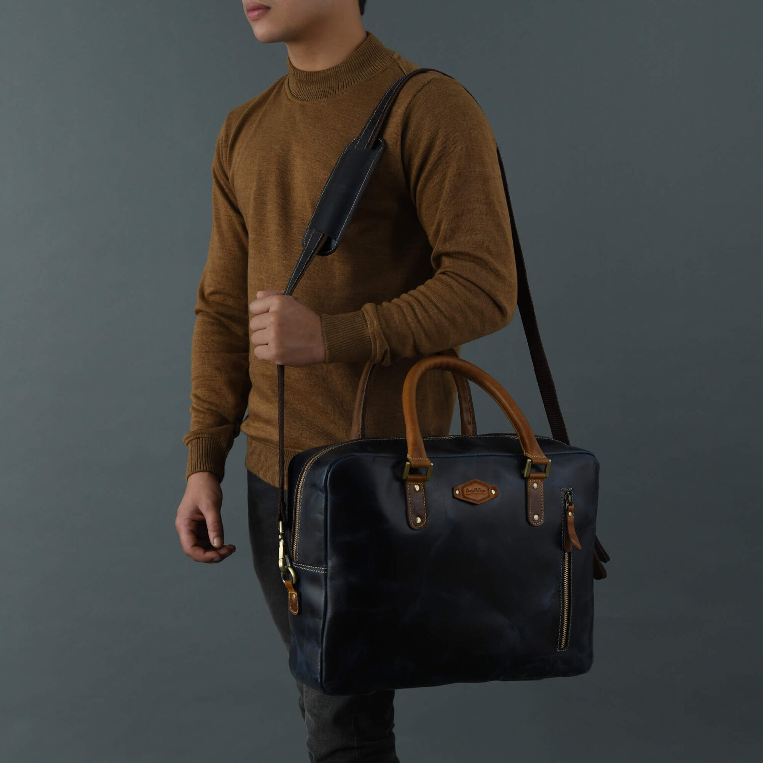 Excellent Laptop Briefcase Full Grain Leather